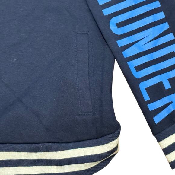 NBA OKC Thunder Cowl Neck Sweatshirt with Pockets and Thunder Logos Womens S/M - Picture 3 of 6